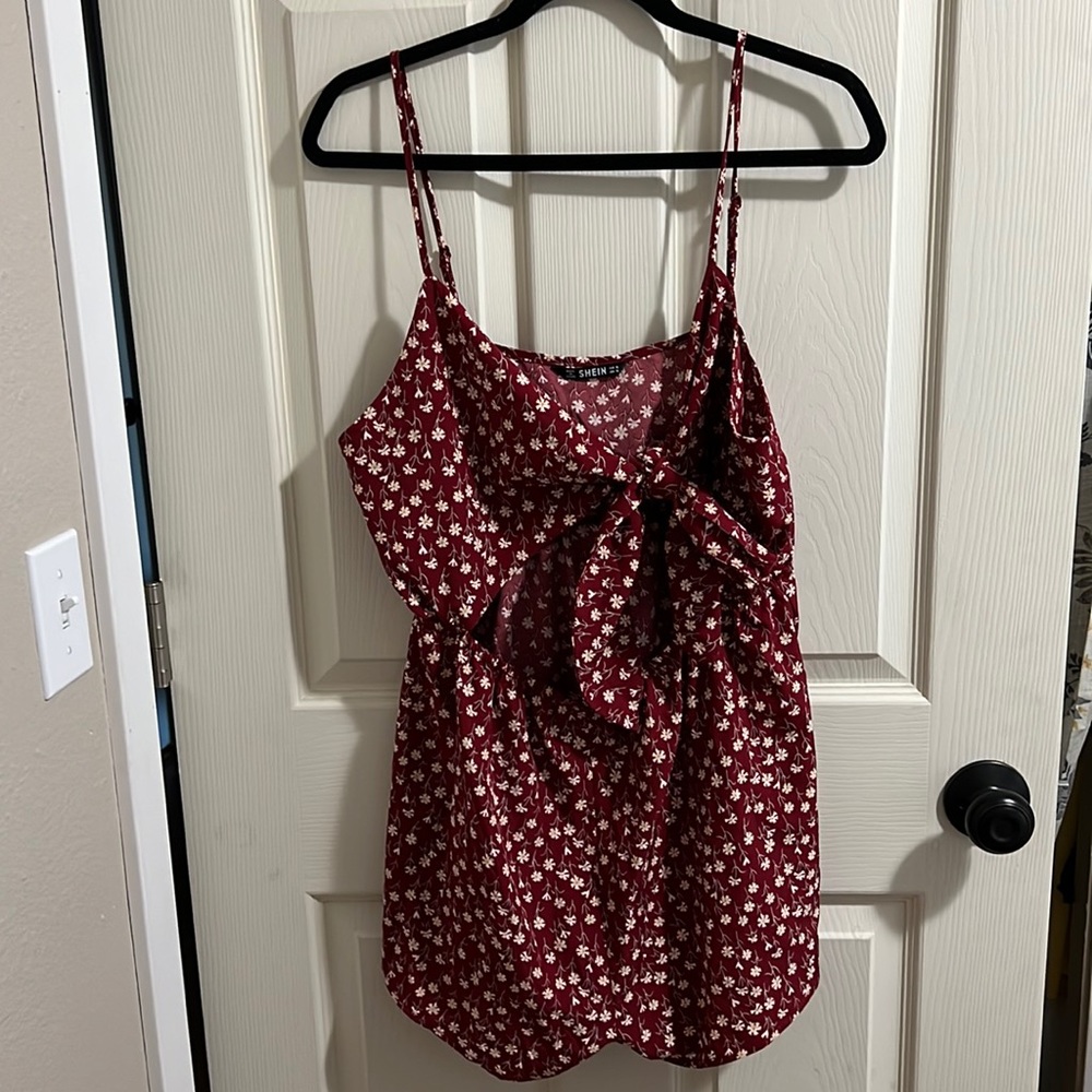 Red Floral Romper